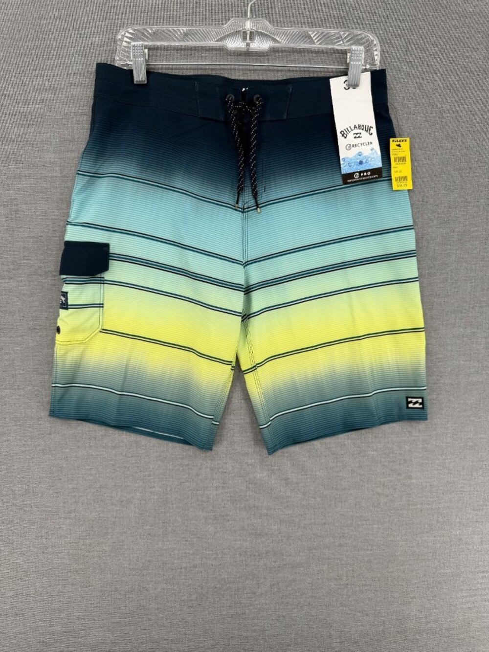 Billabong All Day Stripe Pro Board Shorts Mens 30 9" Swim Trunks Drawstring NWT